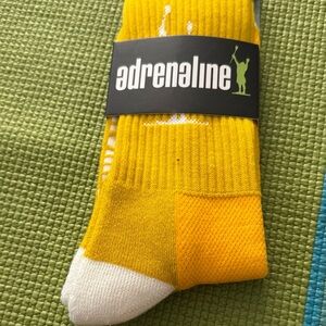 Yellow and White Athletic Socks